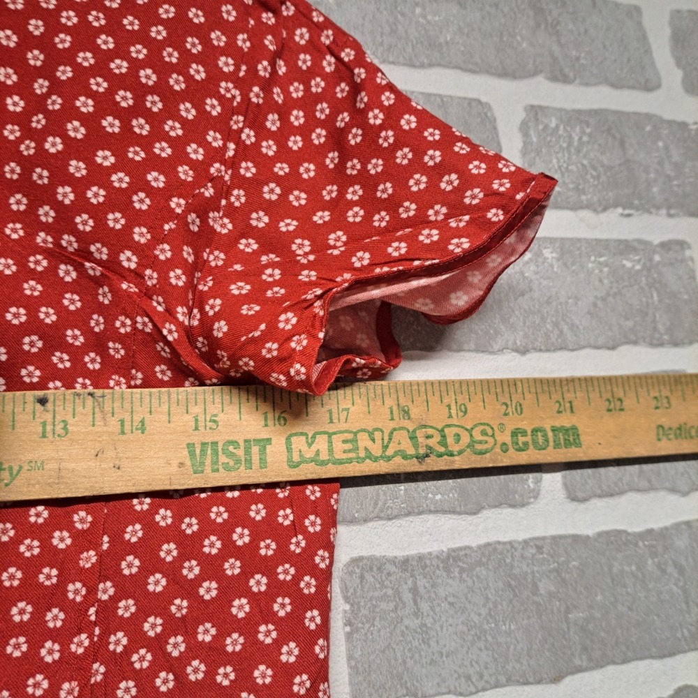 Kenzo Paris Womens Vintage 70s Sakura Flowers Button Midi‎ Dress Size 36 - Picture 12 of 15